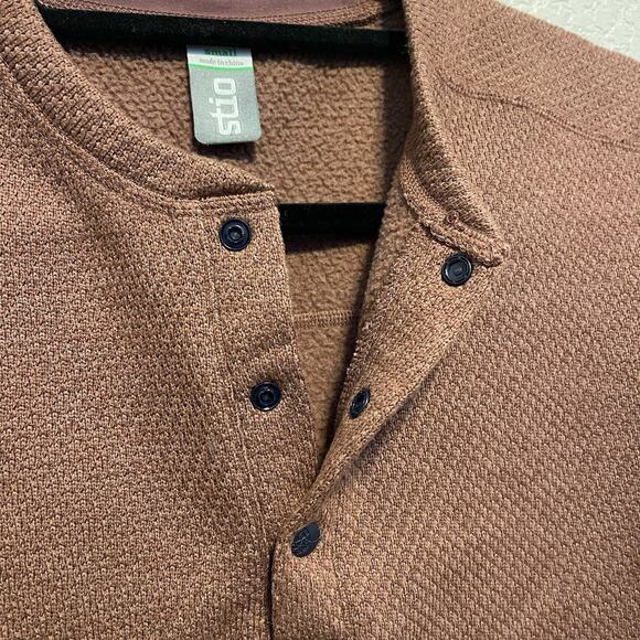 Mens Stio Thermop Fleece Snap Neck Henley - Picture 5 of 13